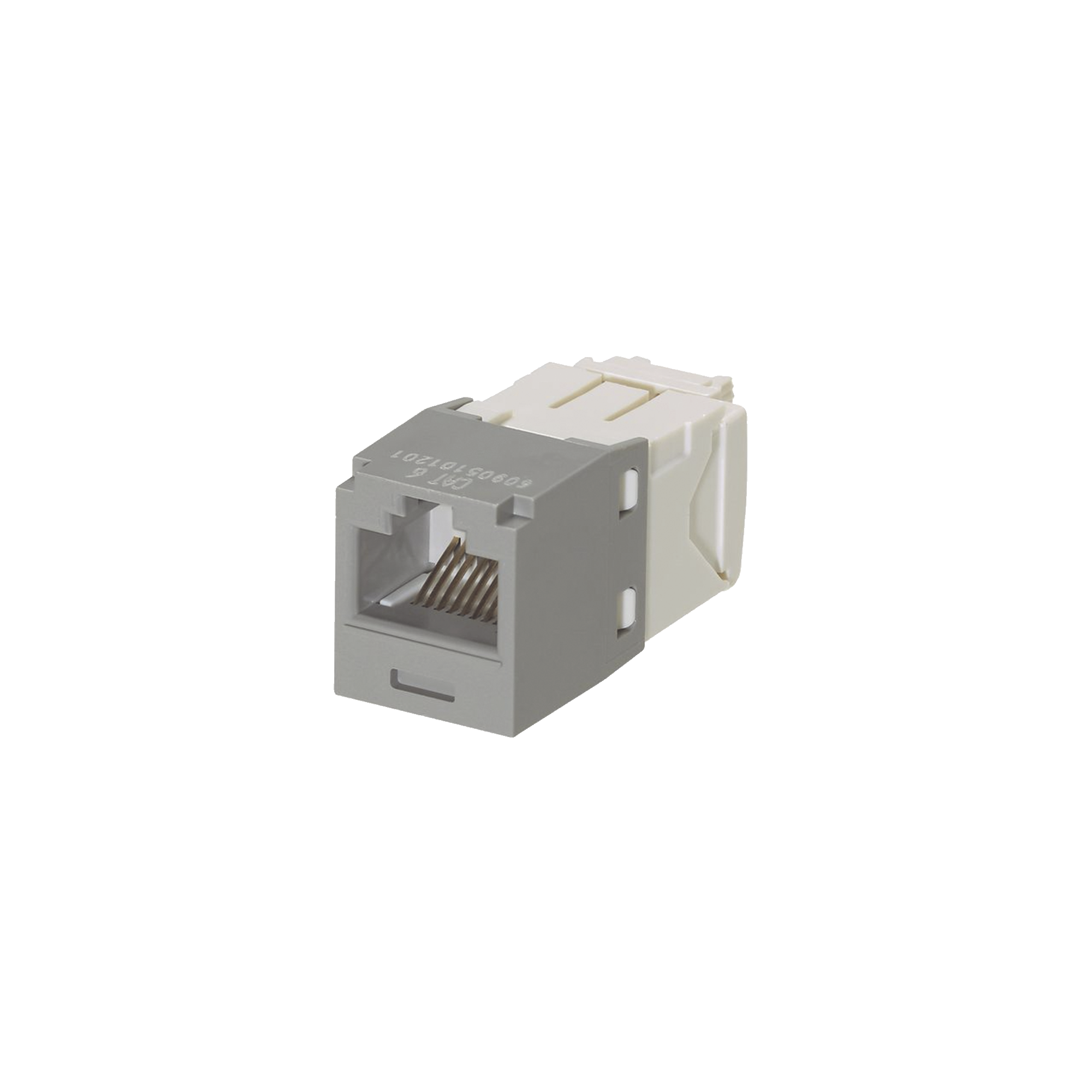 Conector Jack RJ45 Estilo TG, Mini-Com, Categoría 6, de 8 posiciones y 8 cables, Color Gris Conector Jack RJ45 Estilo TG, Mini-Com, Categoría 6, de 8 posiciones y 8 cables, Color Gris